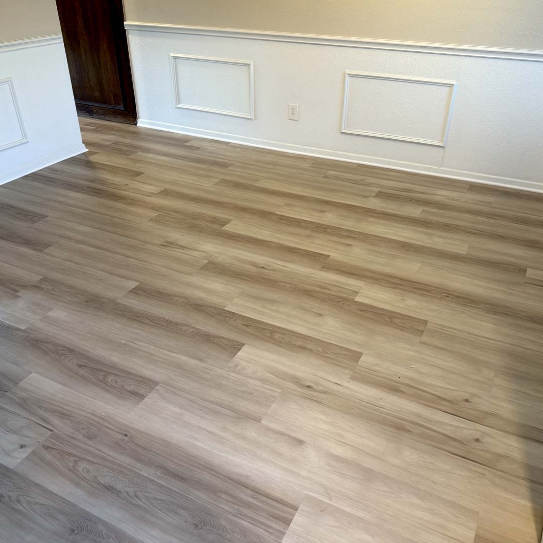 GemCore SFC Wood-Look Flooring from the Garnet Collection in the color Kenmare installed by Flooring Direct DFW in Irving, Texas