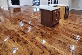 Solid Hardwood sanded, scraped, and finished by the flooring installation experts at Flooring Direct DFW.