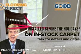 Ric Renner commercial new floors for the Holidays from Flooring Direct DFW