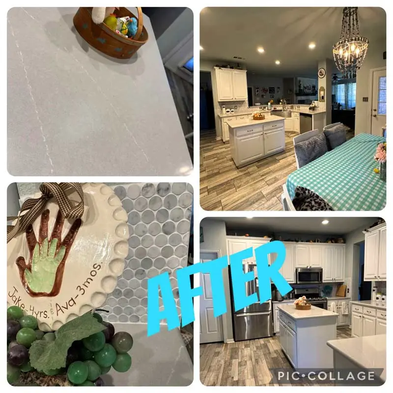 After picture of kitchen countertop with Installation by Flooring Direct in Dallas / Fort Worth