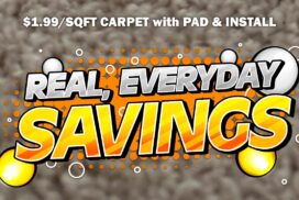 Flooring Direct Offers Dollar-Ninety-Nine Carpet with Pad and Installation