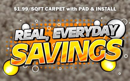 Flooring Direct Offers Dollar-Ninety-Nine Carpet with Pad and Installation